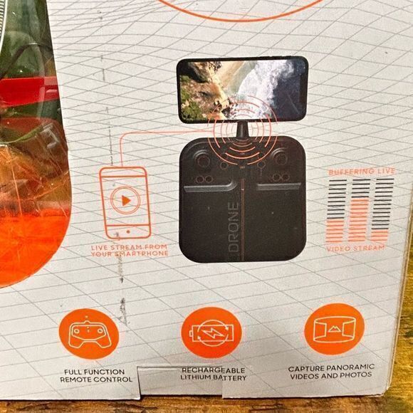 NWT Sharper Image 10" Mach X Video Drone‎ with Streaming Camera, 2.4 GHz - Picture 6 of 6